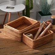 Sleepwyn Handwoven Rattan Storage Basket Set (3pcs)