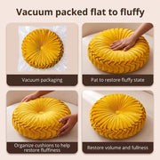 Sleepwyn Pleated Pumpkin Throw Pillow