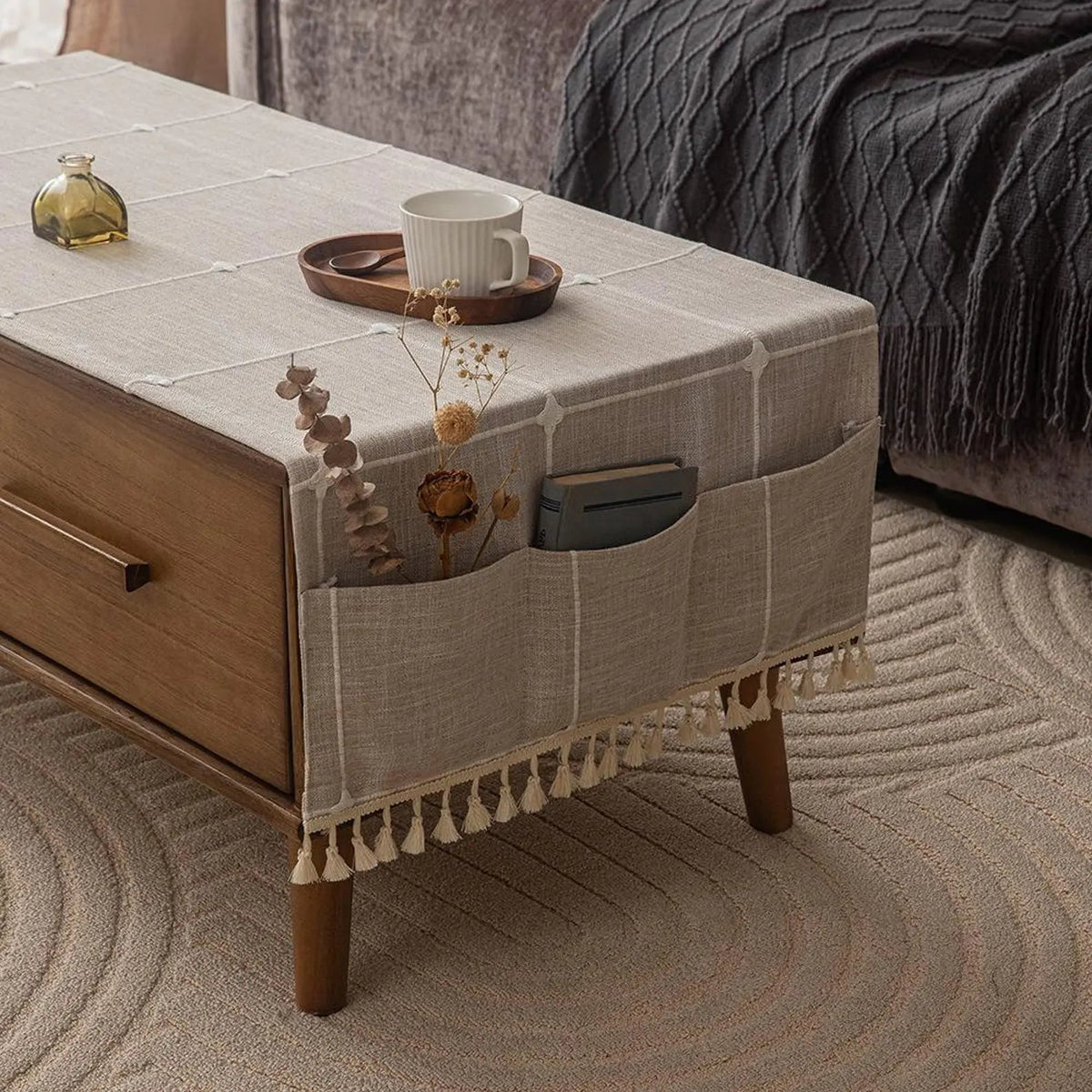 Sleepwyn Coffee Table Cover with Pockets