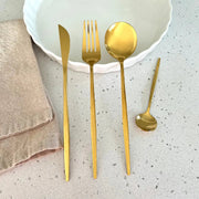 Sleepwyn Gold Stainless Steel Cutlery Set (4 Pcs)