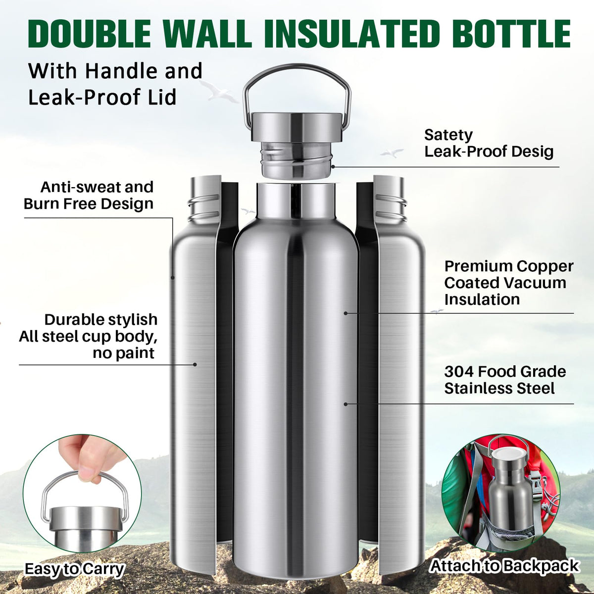 Sleepwyn Stainless Steel Water Bottle