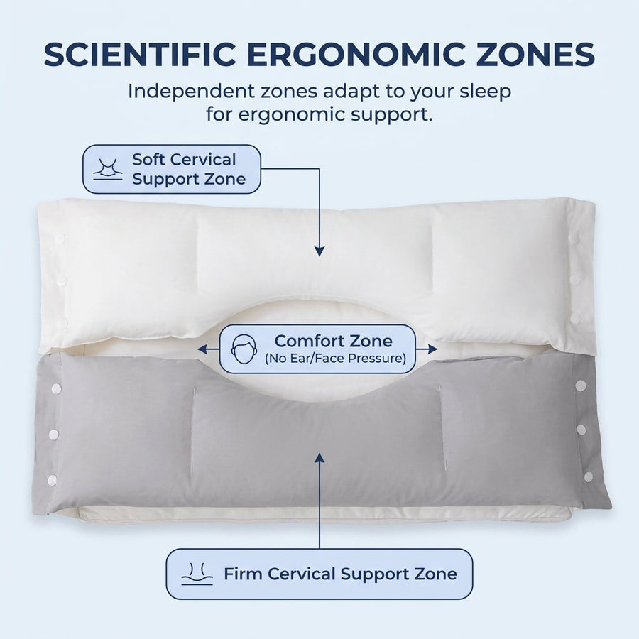 Sleepwyn Dual-Sided Adjustable Cotton Pillow