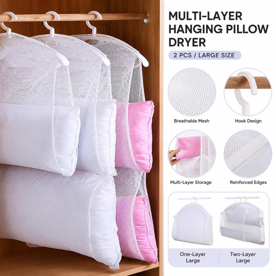 Sleepwyn Hanging Pillow Drying Rack (2 Pcs)