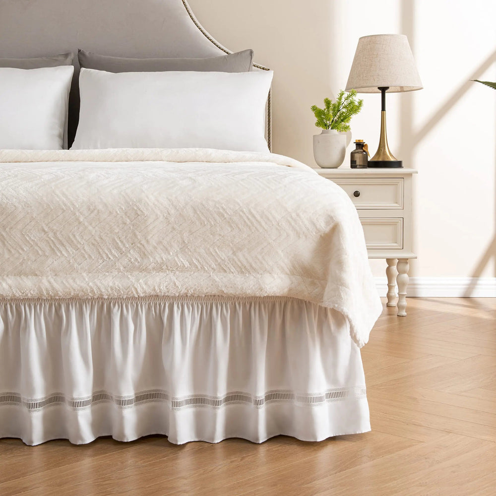 Sleepwyn Crochet Lace Bed Skirt