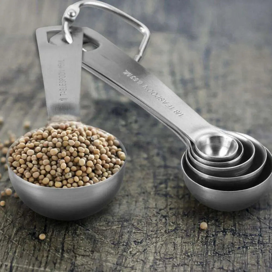 Sleepwyn Stainless Steel Measuring Spoons Set (6 Pcs)