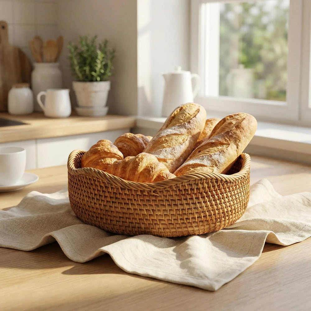 Sleepwyn Handwoven Rattan Storage Basket Set (3pcs)