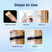 Sleepwyn No Drill Curtain Bracket (4 Pcs)