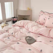 Sleepwyn Ruffle Bow Duvet Cover Set (4 Pcs)