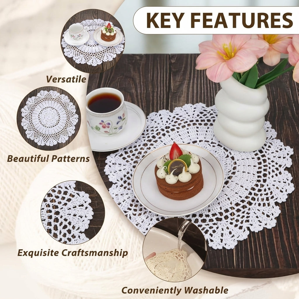 Sleepwyn Crochet Lace Doily (4 Pcs)