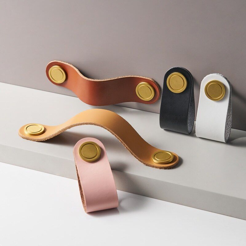 Sleepwyn Luxury Leather Cabinet Drawer Pulls (4 pcs)