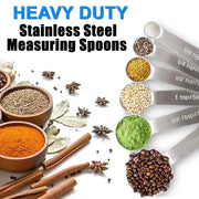 Sleepwyn Stainless Steel Measuring Spoons Set (6 Pcs)