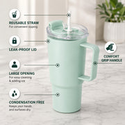 Sleepwyn Tumbler with Handle & Straw
