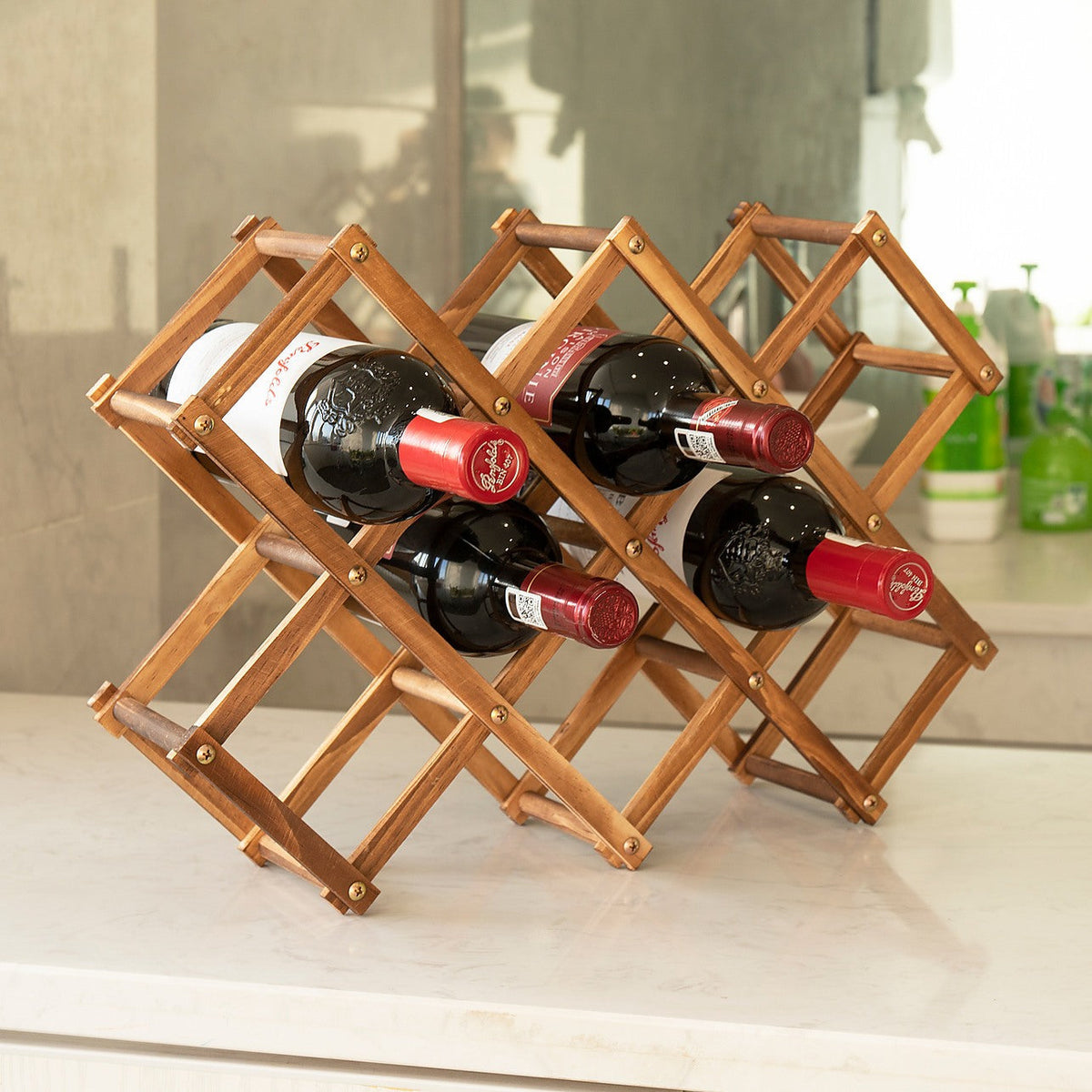Sleepwyn Foldable Wooden Wine Rack