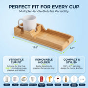 Sleepwyn Foldable Bamboo Sofa Armrest Tray