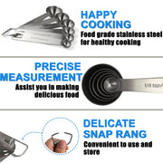Sleepwyn Stainless Steel Measuring Spoons Set (6 Pcs)