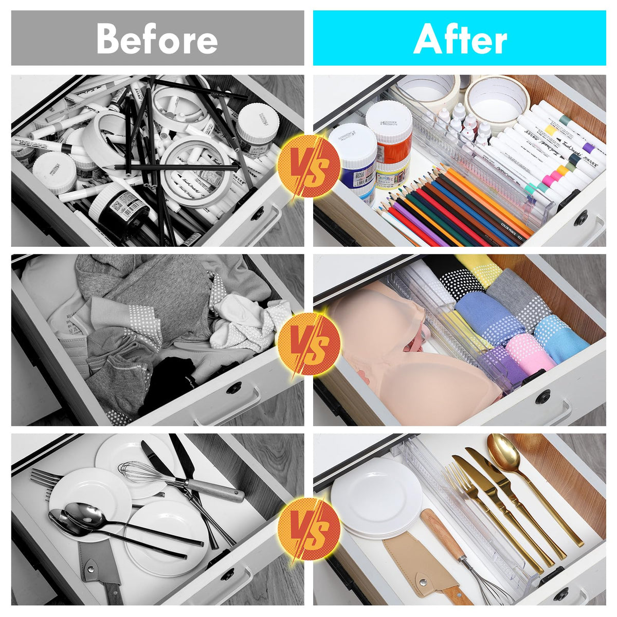 Sleepwyn Adjustable Drawer Organizers Pack