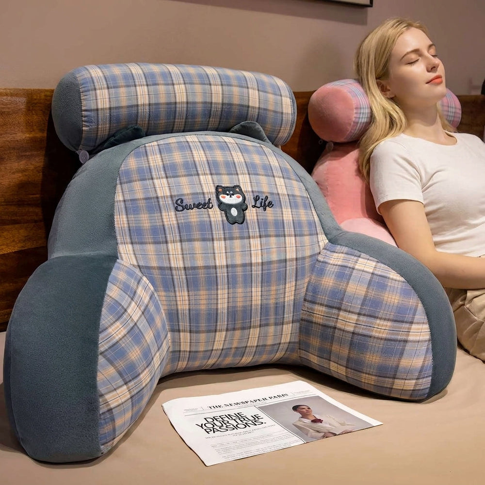 Sleepwyn Soft Polyester Bed Backrest Cushion for Reading