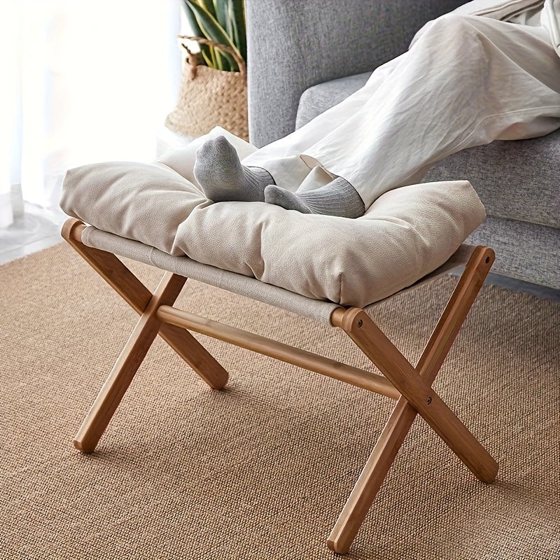 Sleepwyn Wooden Footstool Bench