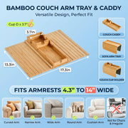 Sleepwyn Foldable Bamboo Sofa Armrest Tray