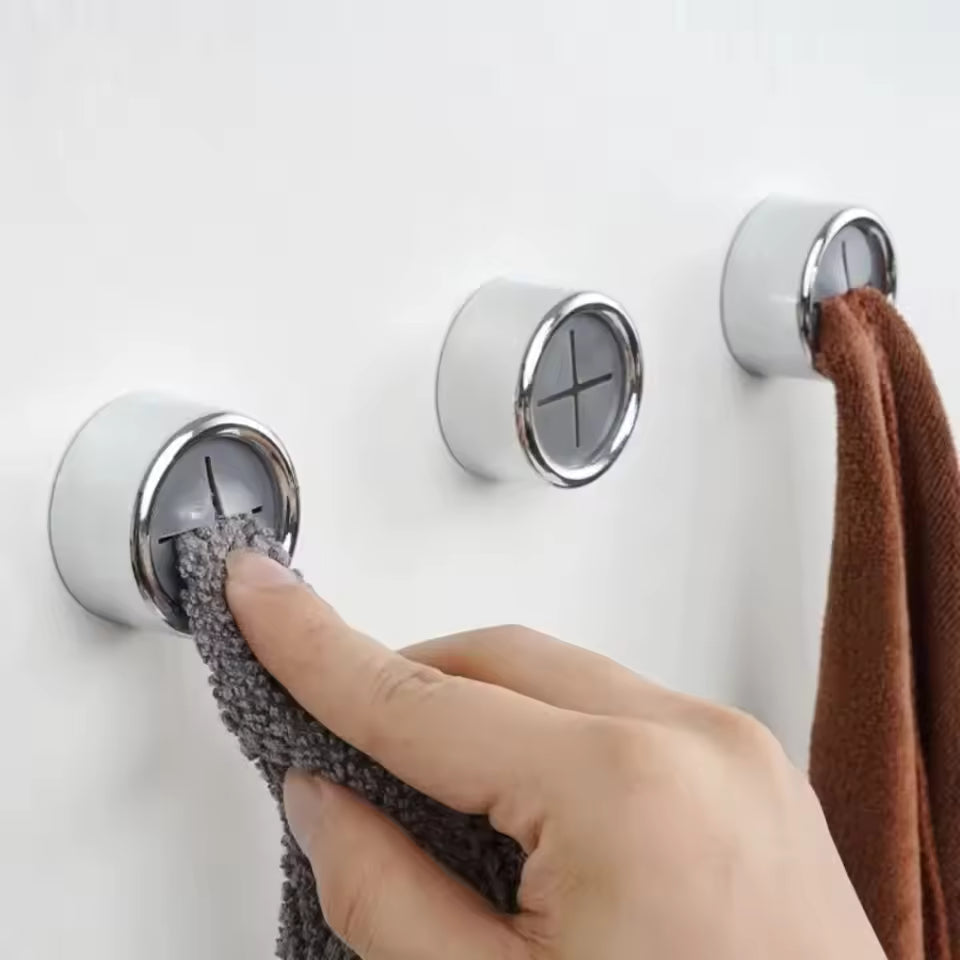 Sleepwyn Adhesive Round Towel Holder (2 Pcs)