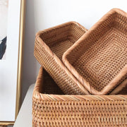 Sleepwyn Handwoven Rattan Storage Basket Set (3pcs)