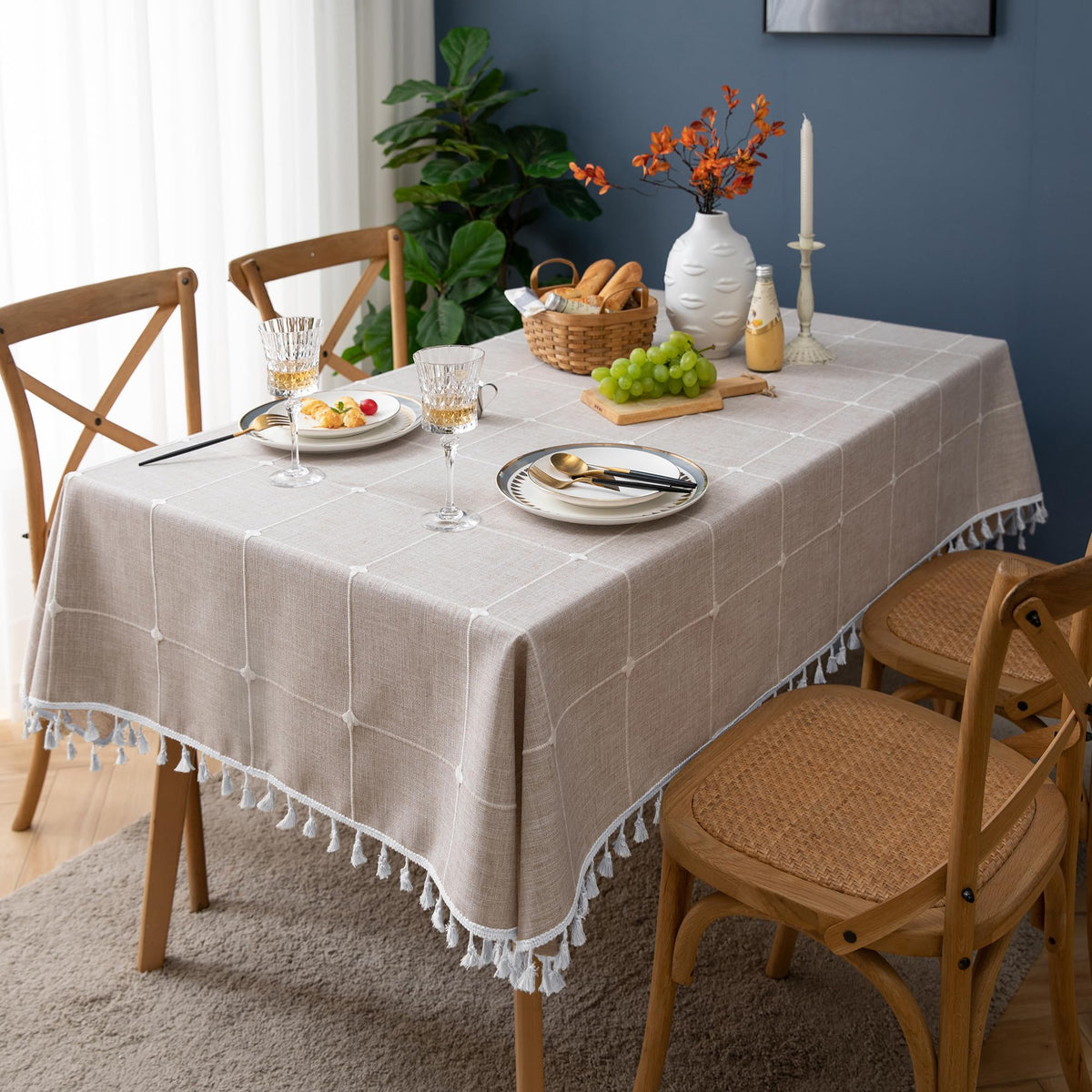 Sleepwyn Square Waterproof Farmhouse Tablecloth