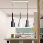 Industrial 3-Light Pyramid Cage Island Pendant Light