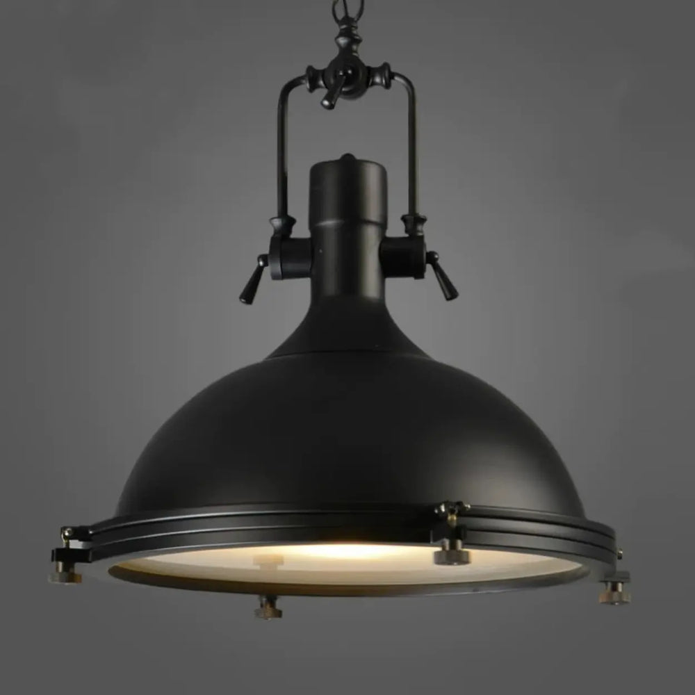 Industrial Black Metal Pot Shape Hanging Pendant Light