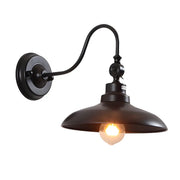 Industrial Cone Iron Outdoor Black Mini Wall Sconce