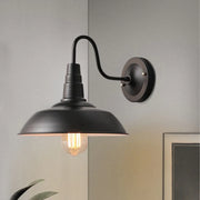 Industrial Gooseneck Black LED Metal Wall Sconce