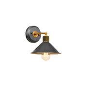 Industrial Gray Cone LED External Metal Wall Sconce