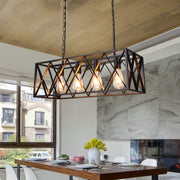 Industrial Metal Cage Kitchen Island Pendant Light