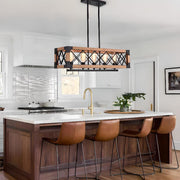 Industrial Metal Cage Kitchen Island Pendant Light
