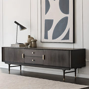 Industrial Oak Wood Enclosed Storage Long TV Stand
