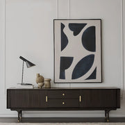 Industrial Oak Wood Enclosed Storage Long TV Stand