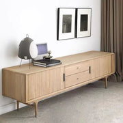 Industrial Oak Wood Enclosed Storage Long TV Stand