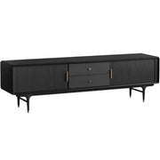 Industrial Oak Wood Enclosed Storage Long TV Stand