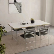 Industrial Open Back Faux Leather Upholstered Dining Chair