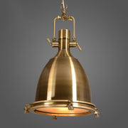 Industrial Steampunk White Glass Dome Pendant Light