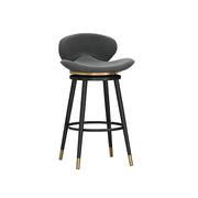 Iron Frame Curved Fabric Bucket Seating Bar Stools