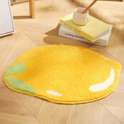Juicy Yellow Lemon Tufted Accent Rug