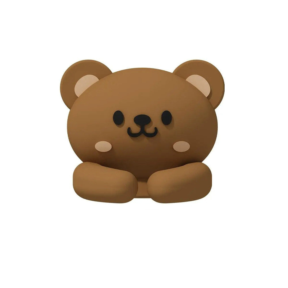 Kawaii Brown Bear Cable Organizer Clips (Set of 2)