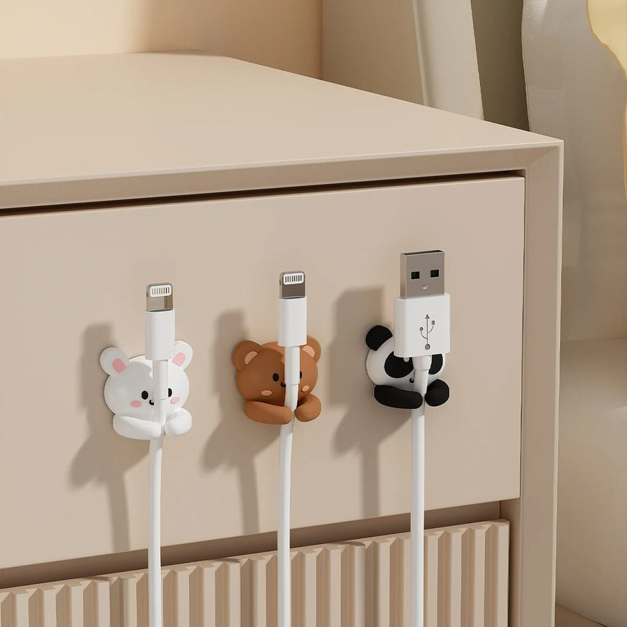 Kawaii Panda Cable Organizer Clips (Set of 2)