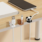 Kawaii Brown Bear Cable Organizer Clips (Set of 2)