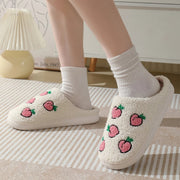 Kawaii Peaches Soft Plush House Slippers