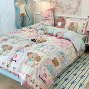 Kawaii Princess Patchwork Bedding Set