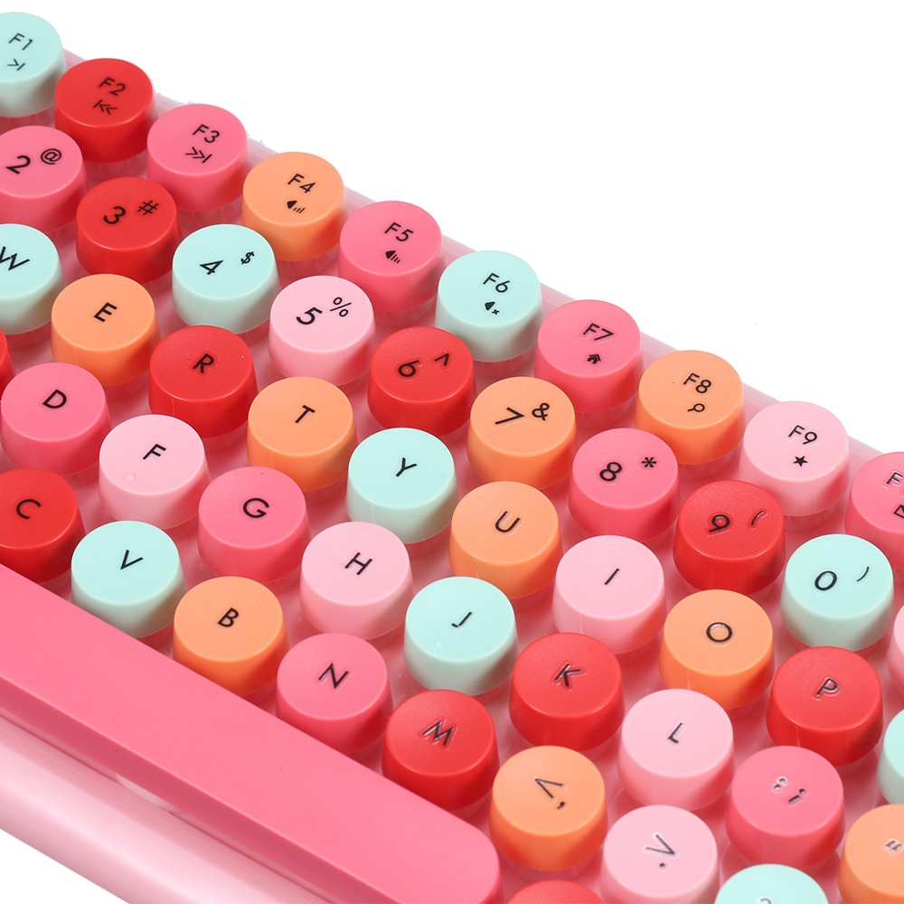 Kawaii Retro Keyboard + Mouse Set