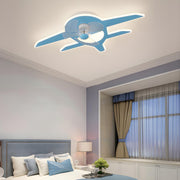 Kids Room Cartoon Whale Ceiling Fan with LED Light