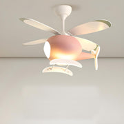 Kids Room Cute Helicopter LED Ceiling Fan with Light