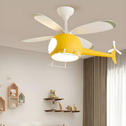 Kids Room Cute Helicopter LED Ceiling Fan with Light